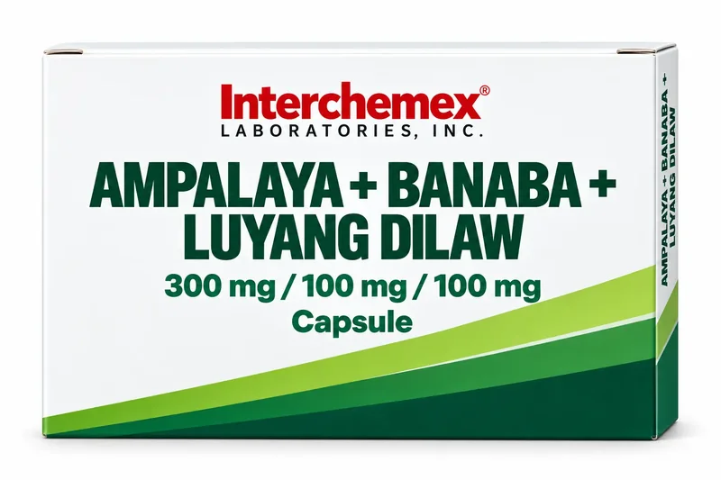 Proposed packaging design for Ampalaya + Banaba + Luyang Dilaw, capsule