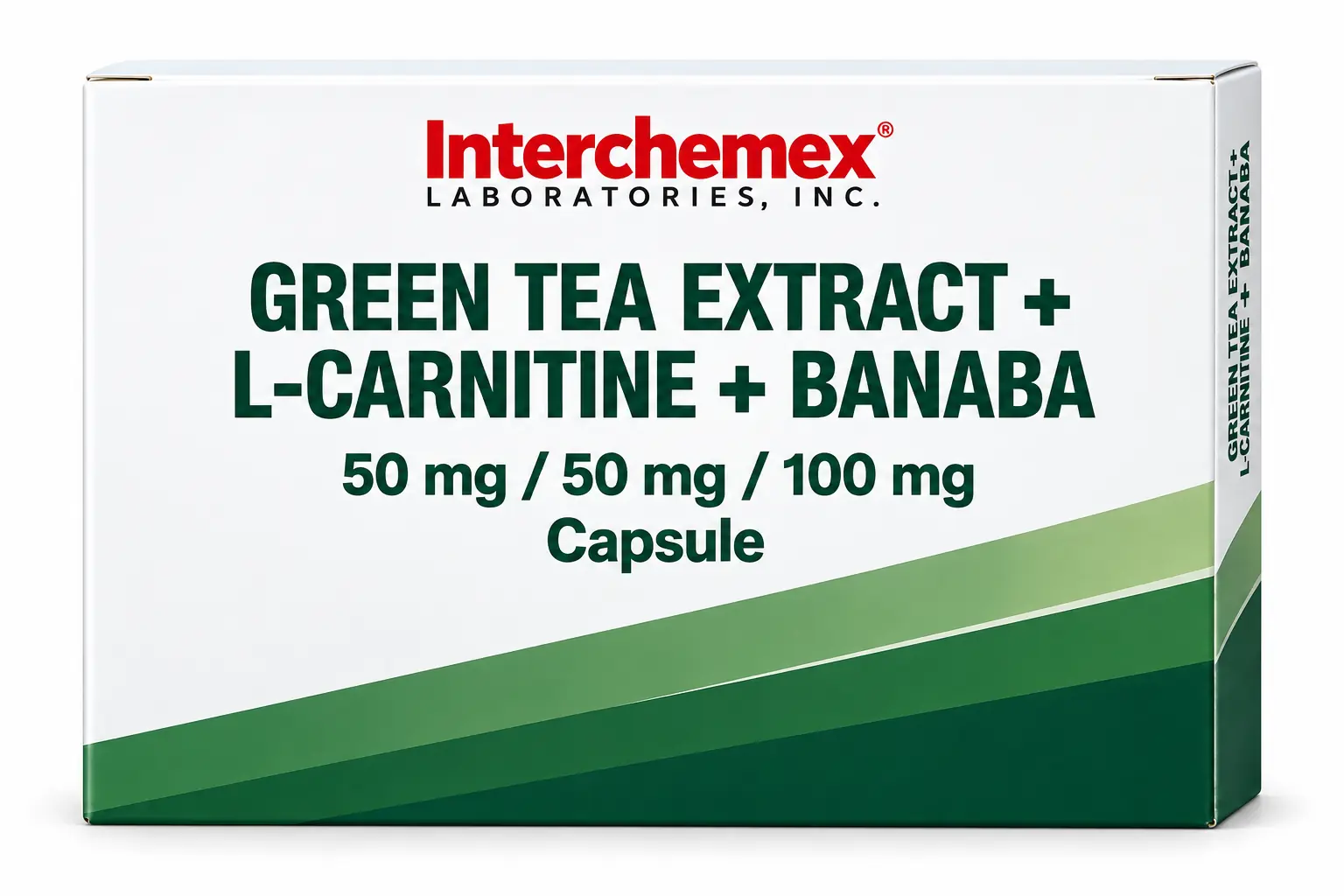 Proposed packaging design for Green Tea Extract + L-Carnitine + Banaba, capsule