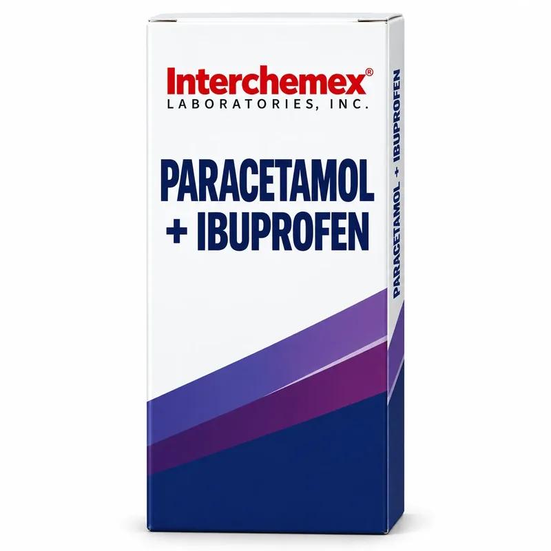 Proposed packaging design for Paracetamol + Ibuprofen, suspension