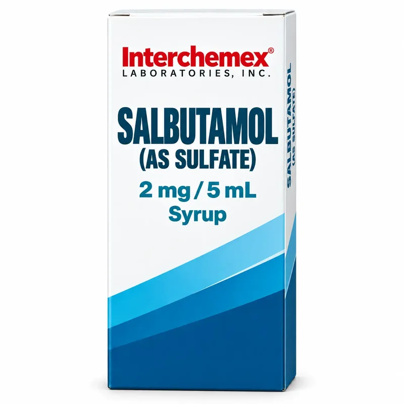 Proposed packaging design for Salbutamol (as Sulfate), syrup